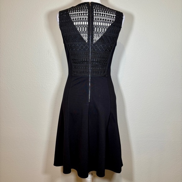 Kobi Halperin Dresses & Skirts - Kobi Halperin Black A-Line Knit Dress with Lace Detail Size 6